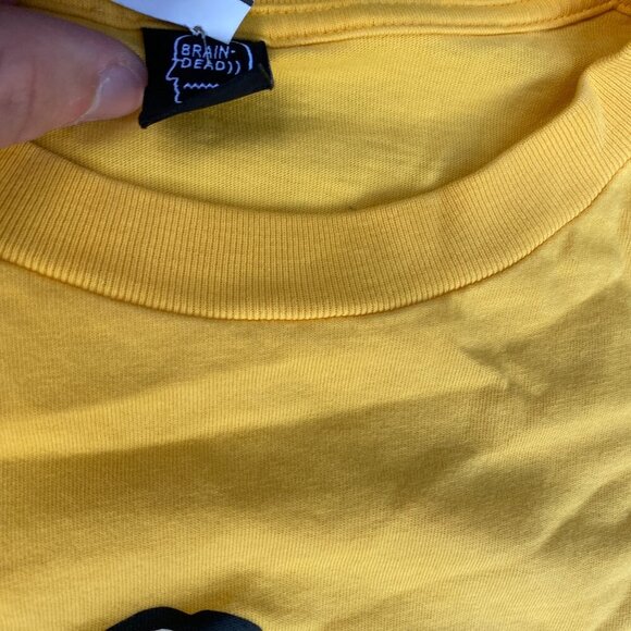 Brain Dead Brain Eeater Longsleeve Shirt Squash Yellow Large - Picture 5 of 6
